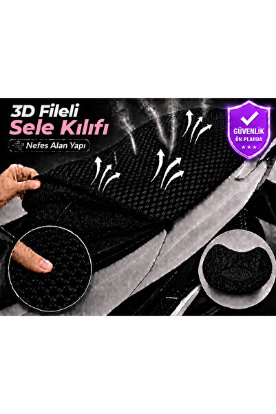 Vi Caro Κάλυμμα σέλας μοτοσικλέτας Vespa GTS 300 3D Mesh Κάλυμμα σέλας Αναπνε...