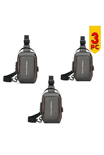 Generic 3-Piece Anti-Theft Sling Bag Set – Water-Resistant Sports Crossbody B...