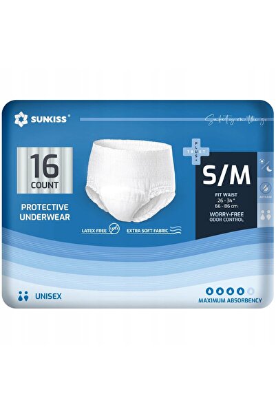 SUNKISS Scutece-chiloțel de unică folosință, pachet de 16 bucăți, S / M
