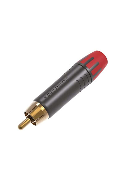 SEETRONIC MT380RD |   Βύσμα RCA αρσενικό με επιχρυσωμένη επαφή, κόκκινο