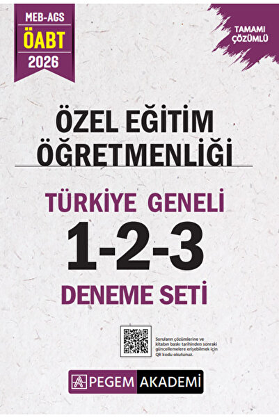 Pegem Akademi Yayıncılık 2026 MEB AGS ÖABT Özel Eğitim Öğretmenliği Tamamı Çö...
