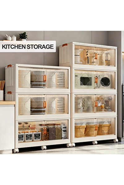 Vitakit Stackable clothing storage box, equipped with swivel wheels and magne...