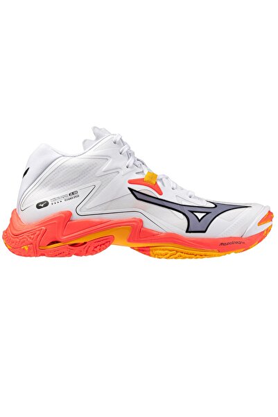 MIZUNO Ghete de volei Wave Lightning Z8 Mid FW 2025-Alb/Coral-41