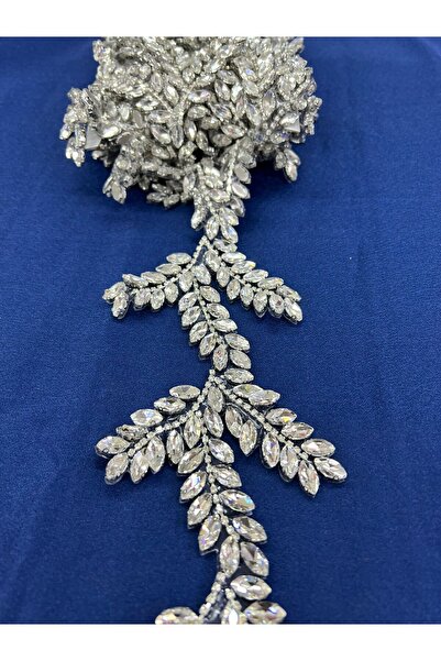 KAYA ARNİCA TEKSTİL Kristal Taşlı Ağaç Dalı Motifli Şerit-50 Cm