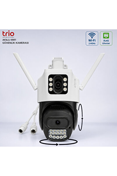 VOREX Trio TR-WX239 Çift Kameralı WiFi Güvenlik Kamerası Zoom Lensli PTZ Taki...