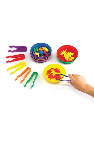 Hi-Q Toys Kaseler Ve Cımbızlar Eğitim Seti 6 Kase 6 Maşa