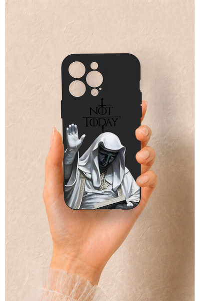 Vip Case iPhone 14 Pro Max Uyumlu Not Today Desenli Silikon Kılıf