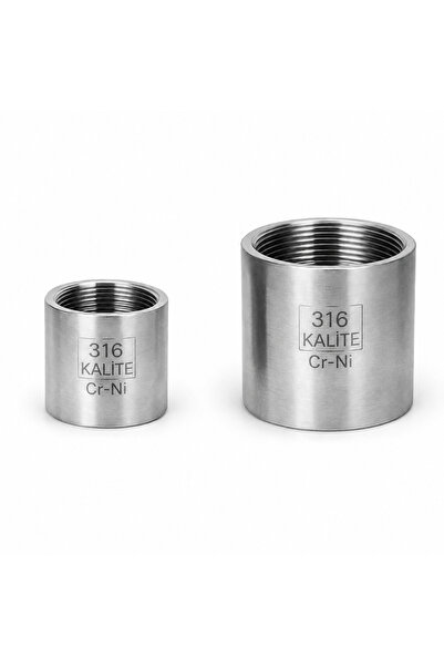 1 1/2" Paslanmaz Manşon 316 kalite