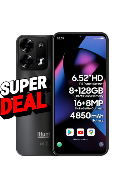 iHunt Telefon S26 Ultra, memorie de 128GB, baterie de 4850mAh, cameră de 16MP