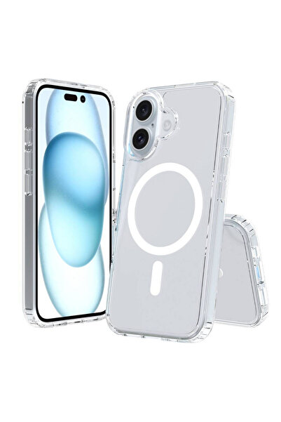 Genel Markalar Iphone 16 Şeffaf Magsafe Case Telefon Kılıfı