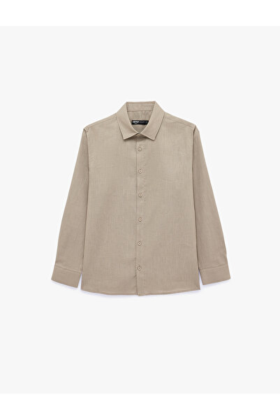 Koton Regular Fit Classic Collar Buttoned Long Sleeve Shirt