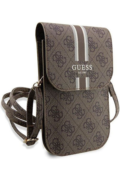 Guess Τσάντα Laptop Ριγέ 4G Θήκη & Πουγκί Καφέ GUWBP4RPSW