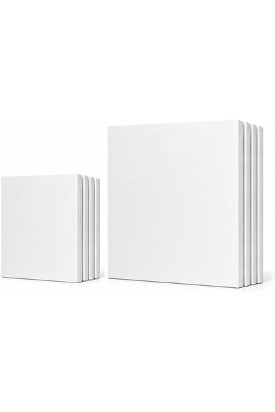 OEM Set de 8 pânze de pictură pe șevalet, 100% bumbac, 4x 20x20, 4x 30x30 cm