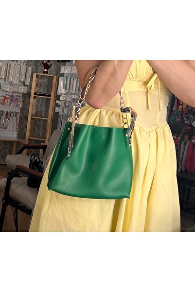 Niloshe&Sinoshe NS Accesories حقيبة نسائية بتفاصيل شال ومقبض سلسلة
