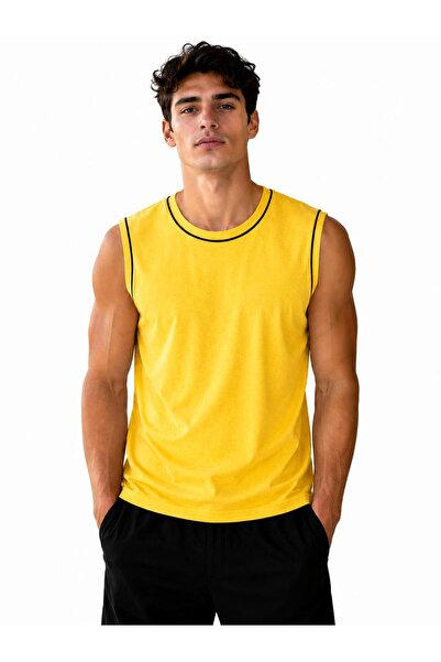Kuraff Giyim Men's Daily Comfort Sleeveless Basic T-Shirt