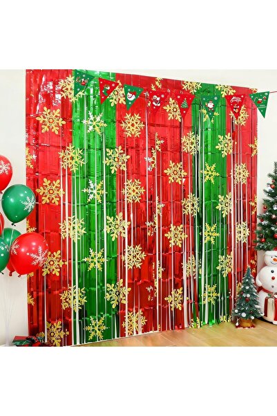 OEM Perdea decorativă strălucitoare, ghirlandă festivă roșu-verde