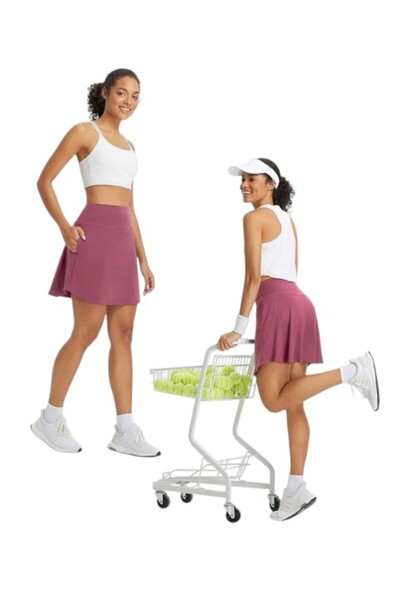 OEM BALEAF Fustă Sport Tenis Cu Buzunare Fustă Rochiță Pantaloni Scurți Rozal...