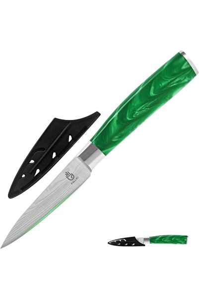 OEM Cuțit japonez de bucătărie pentru legume 20 cm oțel inoxidabil cu husă verde