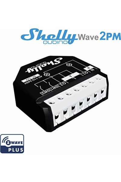 Shelly Έξυπνος Διακόπτης Ροοστάτης Wave 2PM 2 Καναλιών Wi-Fi Z-Wave & RF 16A ...