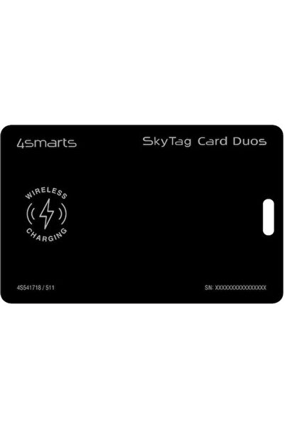 4smarts SkyTag Card Duos Apple Find My & Google Find Hub Μαύρο