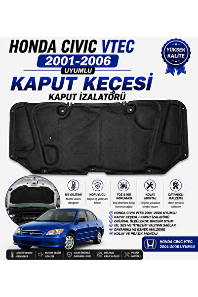 EP GARAJ OTOMOTİV HONDA CIVIC VTEC 2001-2006 MODEL UYUMLU KAPUT KEÇESİ KAPUT ...