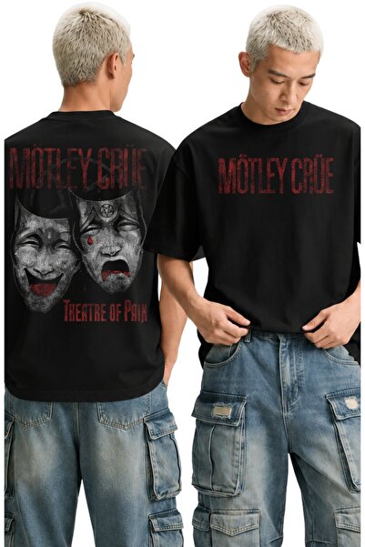 Fuddy Moda Tricou unisex Mötley Crüe Theatre Of Pain cu imprimeu pe spate, tr...