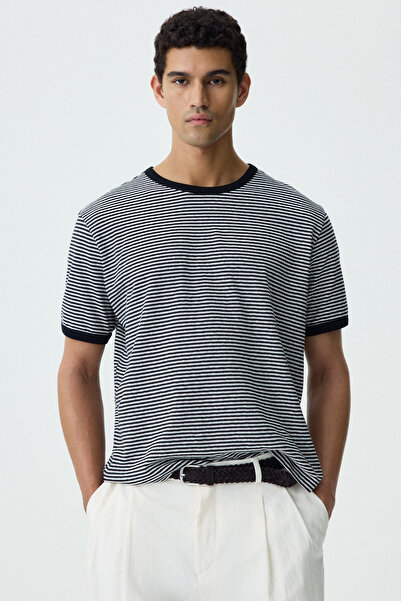 H&M Keten Karışımlı Tişört Relaxed Fit