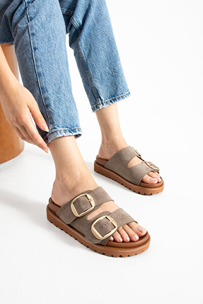stato Genova Genuine Leather Comfort Sole Daily Women's Slippers