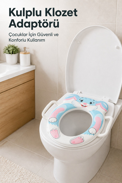 Wumboo Hayvan Figürlü Süngerli Klozet adaptörü,Yumuşak Süngerli Kaymaz Taban ...