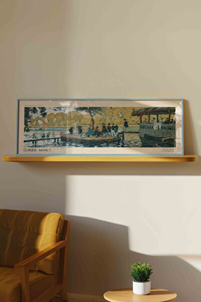 Buka Shops Claude Monet La Grenouillère Panoramik Çerçeveli Tablo