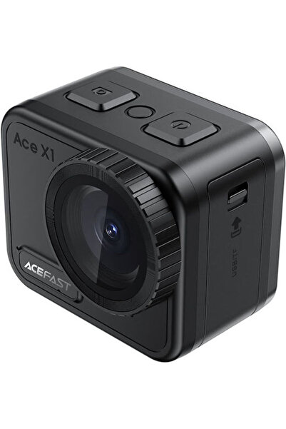 Acefast X1 Κάμερα Δράσης 4K Ultra HD Υποβρύχια με Οθόνη Αφής και Wi-Fi Μαύρη