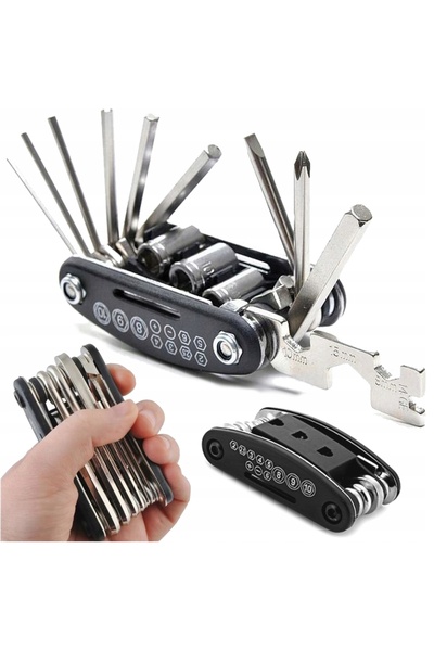 Merco Set multifunctional de surubelnite, chei si imbusuri Tool 16v1 pentru b...