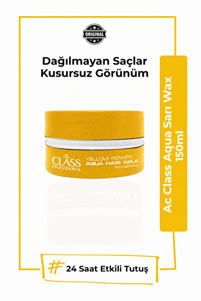 AC CLASS Professional Aqua Hair Wax Sarı Power 150 ml - Güçlü Tutuş & Parlak ...