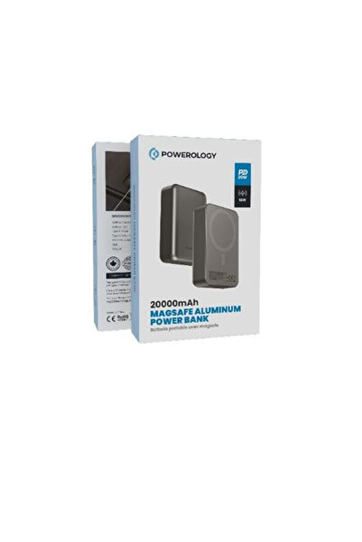 Powerology Spetano 20000mAh Magsafe Aluminum Power Bank PD 20W Titanium