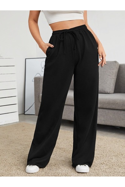 ZAVIXO Women's Wide Leg 100% Cotton Plain Trousers Comfortable Casual Stylish...