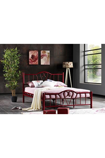 Vivense ARGİMO ORKİDE FERFORJE KARYOLA, BORDO, 120x200
