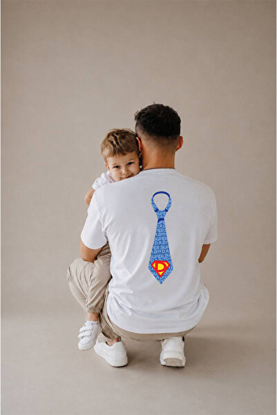 genosha Father's Day Gift, Father-Child Combination, 100% Cotton Oversize T-S...