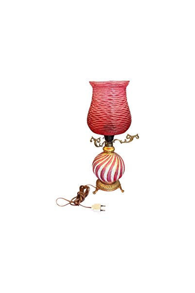 tayfuntufan 41 cm Tall French Porcelain and Brass Insert Lampshade