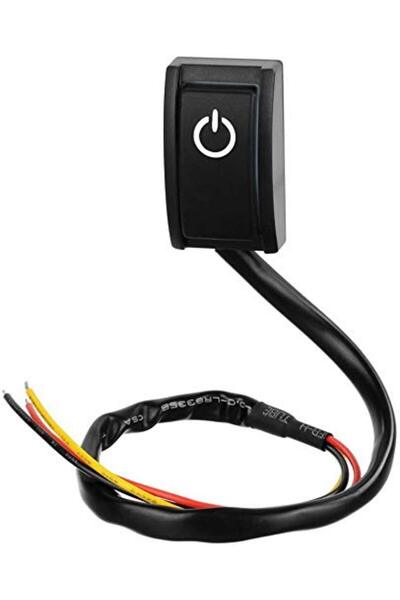OEM Comutator tip adeziv DC 12V 200mA, Buton ON/OFF DIY (Negru)