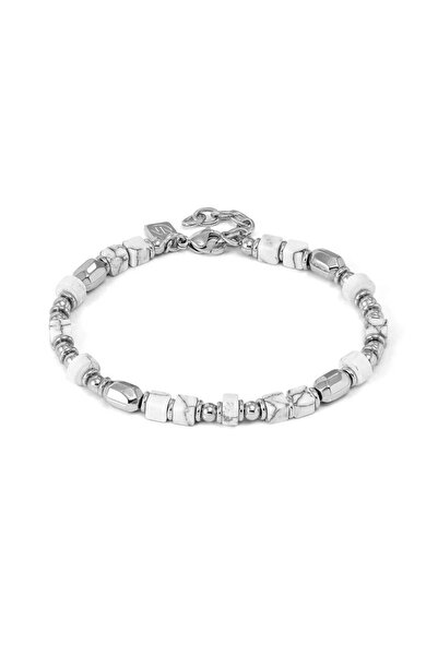 NOMİNATİON INSTINCTSTYLE Infinity Çelik Detaylı Doğal Beyaz Howlit Taşlı Büyü...