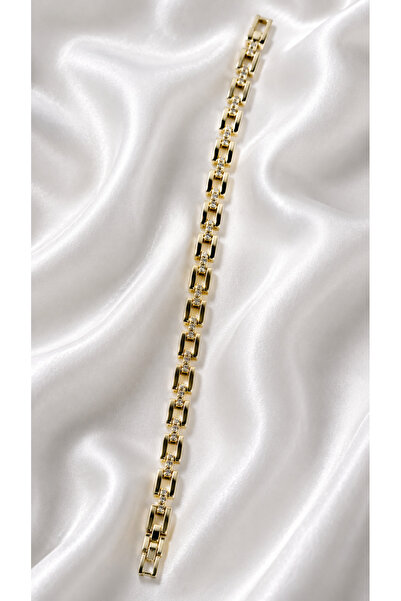 SADEN Gold Color Gourmet Chain Women's Bracelet – Classic and Timeless Design