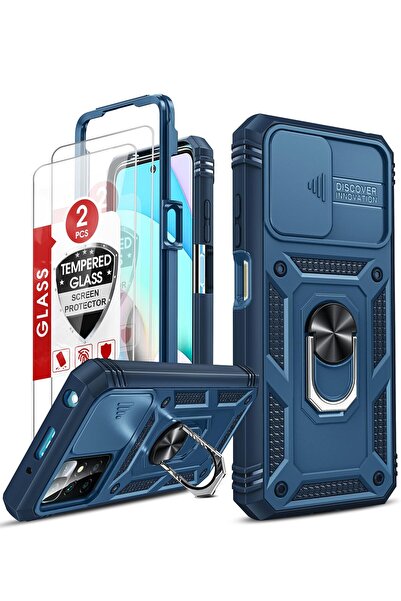 LeYi Husă de telefon cu 2 folii de protecție din sticlă și protecție pentru l...