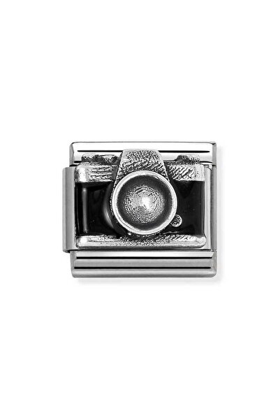 NOMİNATİON Kamera Figürlü Çelik ve 925 Ayar Gümüş Composable Classic Link Sta...