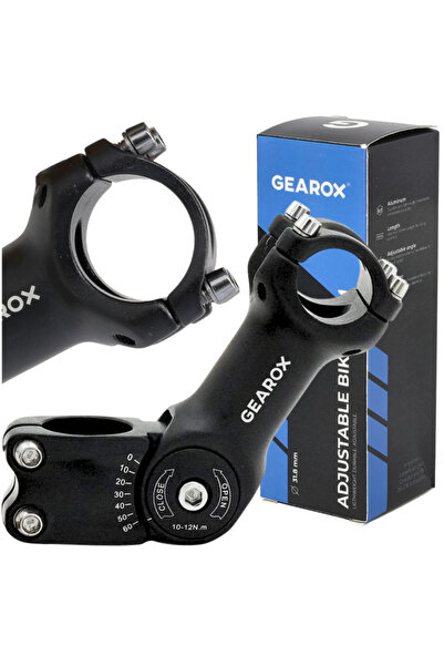 Gearox Clips reglabil Gearox, 31,8 x 110mm, Aliaj de aluminiu, Negru