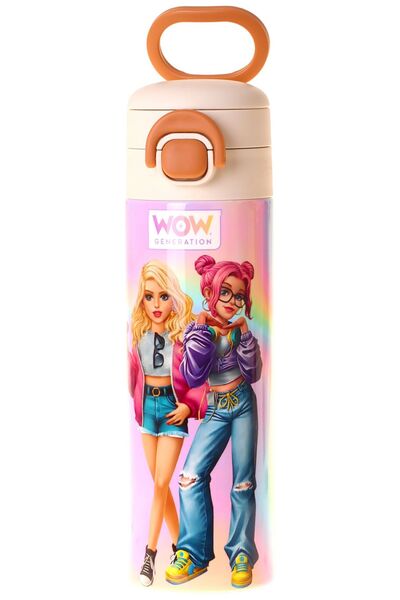 WOW Generation 520 ml Sound Printed Multi-Colored Steel Thermos Flask for Gir...