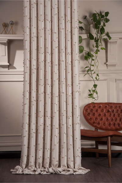 perdra Țesătură Premium pentru Draperii cu Model Pompon | Design Texturat cu ...