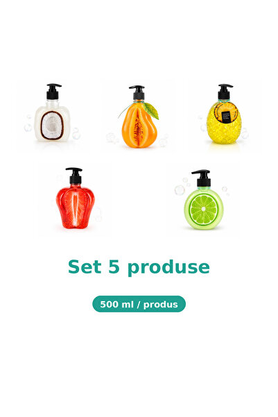 Tasty Set 5 Produse Tasty, Mix Cocos, Pepene Galben, Ananas, Capsuni, Lime