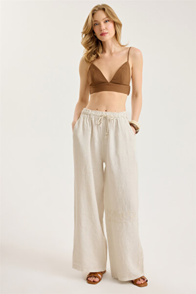 HomeStore Keten Bel Pantolon