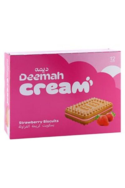 Deemah Cream Strawberry Biscuits 27g