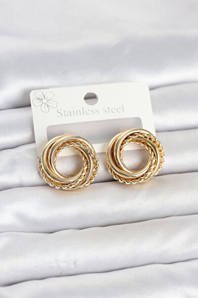callerrons accessories أقراط نسائية ذهبية اللون من طراز هالك موديل أسورتي - E...